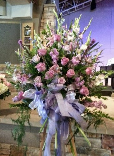 Pink Rose Standing Spray