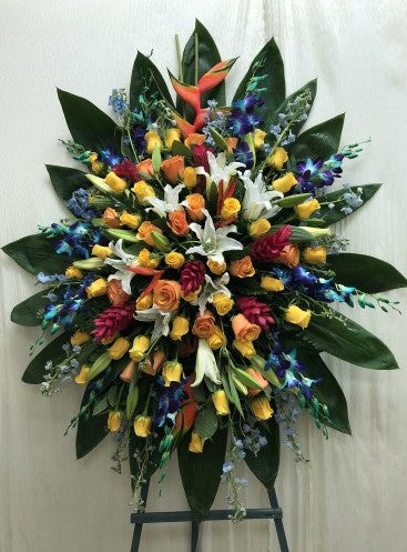 Stunning Tropical Memorial Standing Spray