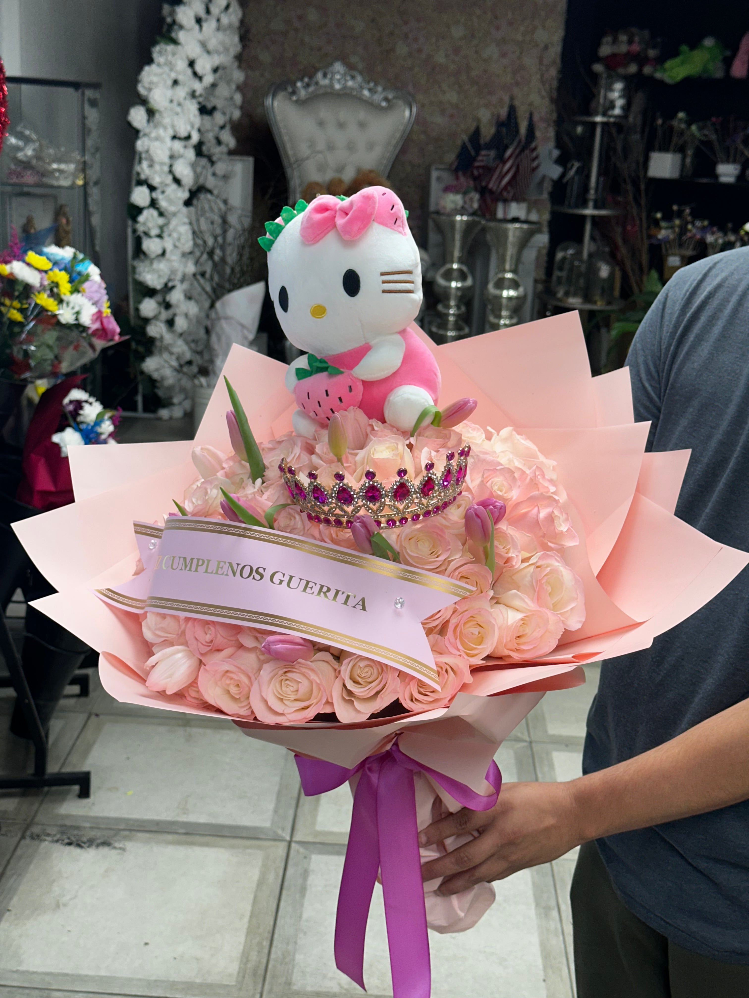 Pink Hello Kitty 50 Rose – OC Boulevard Florist