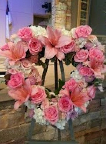 Pink Heart Wreath