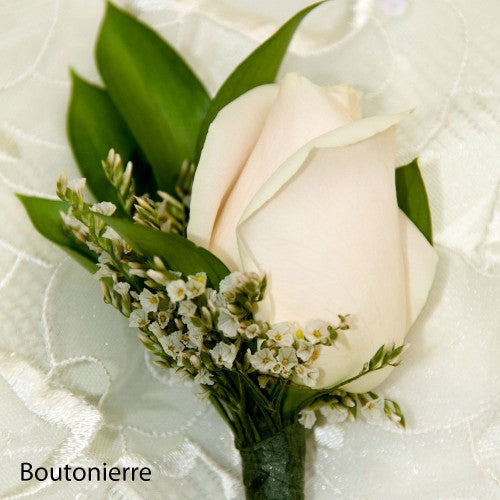 White Rose Boutonniere