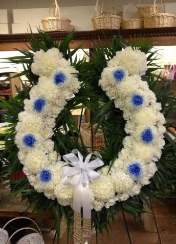 White And Blue Colt Wreath