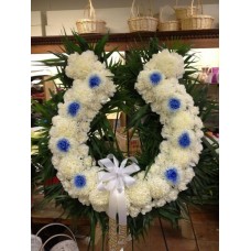 White and Blue Colt Wreath